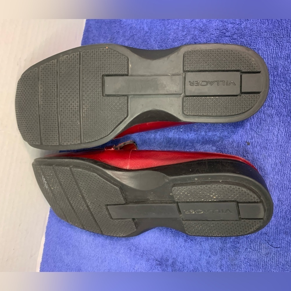 Red Leather Villager Ross Liz Claiborne Loafer Slip-On Shoes Women’s Size 6M 6 M - Picture 4 of 6